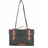 Grey/Wine Red Woolen Felt 13 15 inch Laptop Shoulder Bag for laptop/ MacBook/ notebook