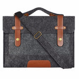 Grey/Wine Red Woolen Felt 13 15 inch Laptop Shoulder Bag for laptop/ MacBook/ notebook