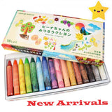 Bee*na All Natural Beeswax Crayons-16 colors-Made in Japan