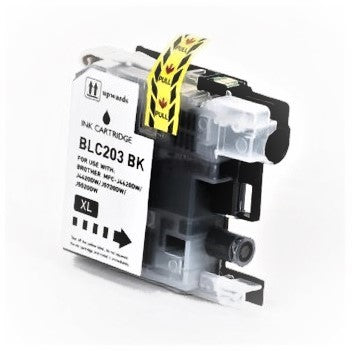 LC203BK Compatible high yield black inkjet cartridge for Brother