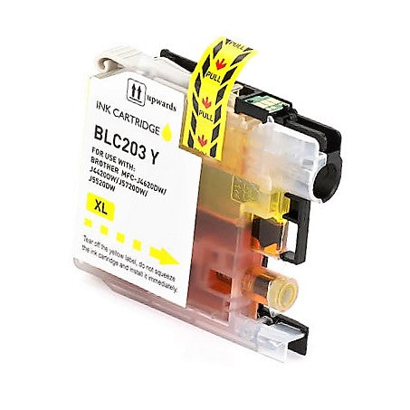 LC203Y Compatible high yield yellow inkjet cartridge for Brother