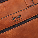 JEEP BULUO Leather Laptop Briefcase Bags/ Shoulder Bags for 14"  laptop/ MacBook/ notebook 2Pcs Set