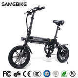 SAMeBike YU14BK-14 inch electric folding bicycle-Matte Black