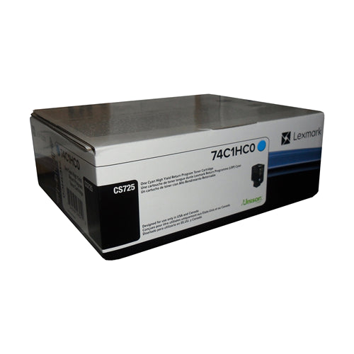 Lexmark 74C1HC0 High Yield Cyan Toner Cartridge for CS725 Vancouver