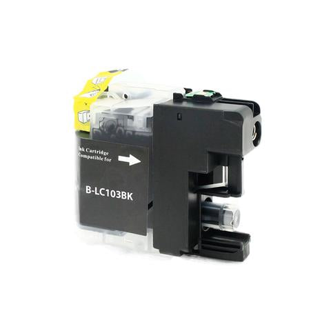 LC103BK Compatible high yield black inkjet cartridge for Brother