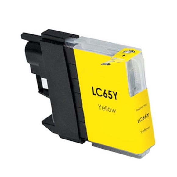 LC65Y Compatible high yield yellow inkjet cartridge for Brother