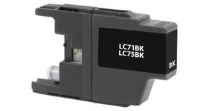 LC75BK Compatible high yield black inkjet cartridge for Brother