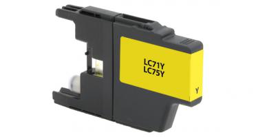 LC75Y Compatible high yield yellow inkjet cartridge for Brother