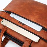 JEEP BULUO Leather Laptop Briefcase Bags/ Shoulder Bags for 14"  laptop/ MacBook/ notebook 2Pcs Set
