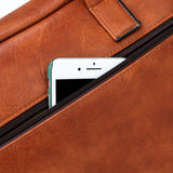JEEP BULUO Leather Laptop Briefcase Bags/ Shoulder Bags for 14"  laptop/ MacBook/ notebook 2Pcs Set