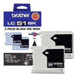 LC512PKS Brother Original (OEM) 2 Pack Black Inkjet Cartridges