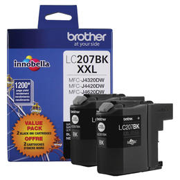 LC2072PKS Brother Original (OEM) 2 Pack Black Super High Yield (XXL) inkjet cartridges