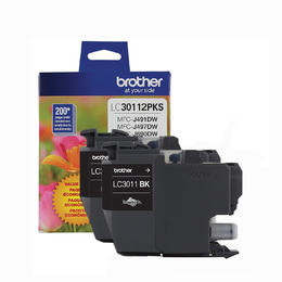 LC30112PKS Brother Original (OEM) 2 Pack Black Inkjet Cartridges