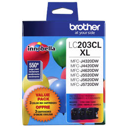 LC2033PKS Brother Original (OEM) 3 pack CMY High Yield (XL) inkjet cartridges