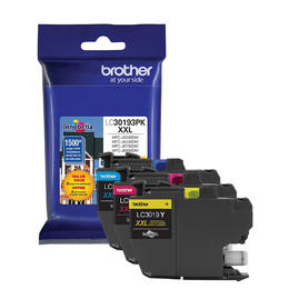 LC30193PKS Brother Original (OEM) 3 pack CMY Super High Yield (XXL) inkjet cartridges