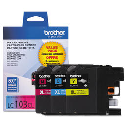 LC1033PKS Brother Original (OEM) 3 pack CMY High Yield (XL) inkjet cartridges